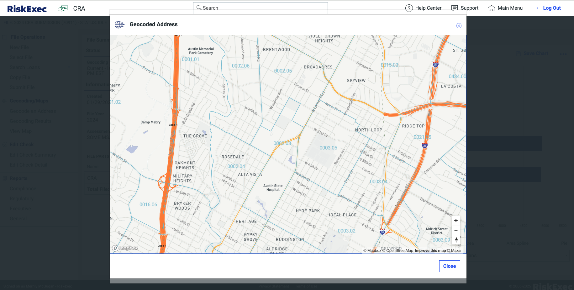 RiskExec Geocoded Address CRA